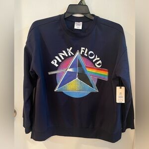 Terra & Sky Pink Floyd Graphic Sweatshirt, Navy Blue, new!